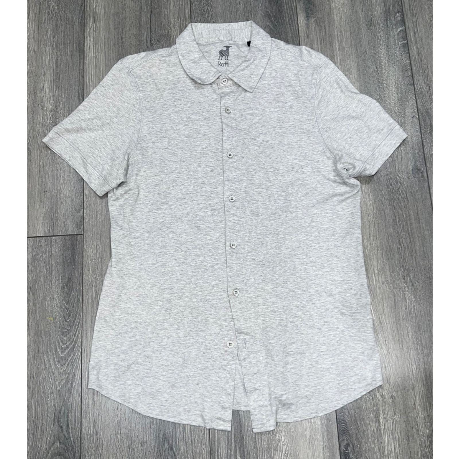 Raffi 100% Supima Cotton Men's Short Sleeve Button Up Shirt Sz Small A005886